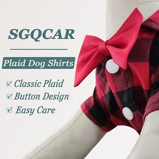 Foto 1 | Foto 1 | Polo Huoguo A Cuadros Para Perros Con Pajarita Para Mascotas, Para Talla D - Venta Internacional.