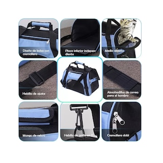 Foto 2 | Foto 2 | Bolsa de Mascotas Plegable Transportadora Eo Safe Imports Esi-9787 Negro