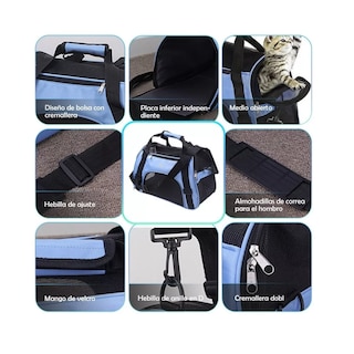 Foto 2 | Foto 2 | Bolsa De Mascotas Plegable Transportadora Para Gatos Perros Eo Safe Imports Esi-9787-1 Negro