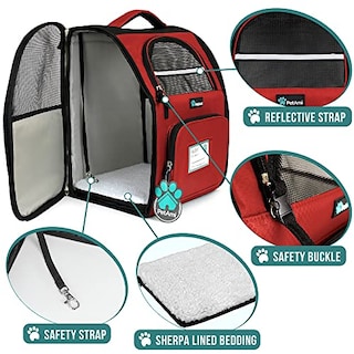 Foto 3 | Foto 3 | Mochila Transportadora De Mascotas Petami Deluxe Para Perros Y Gatos Pequeños, Cachorros | Diseño Ve - Venta Internacional.