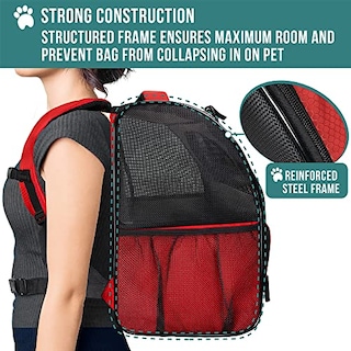 Foto 5 | Foto 5 | Mochila Transportadora De Mascotas Petami Deluxe Para Perros Y Gatos Pequeños, Cachorros | Diseño Ve - Venta Internacional.