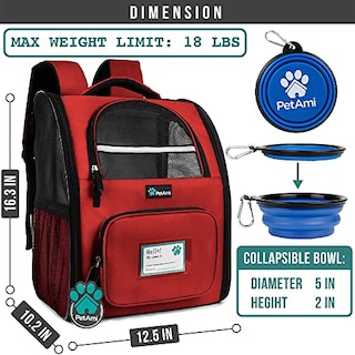 Foto 6 | Foto 6 | Mochila Transportadora De Mascotas Petami Deluxe Para Perros Y Gatos Pequeños, Cachorros | Diseño Ve - Venta Internacional.