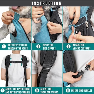 Foto 6 | Foto 6 | Mochila Portabebés Petami Ajustable Para Perros Pequeños, Color Morado - Venta Internacional.