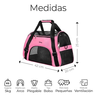 Foto 2 | Foto 2 | Transportadora Maleta Mascota Rosa Negro