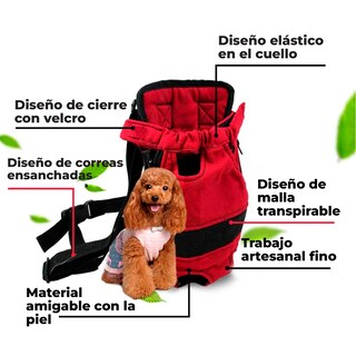 Foto 6 | Foto 6 | Cangurera Transportadora Para Perro Y Gato Color Rojo Talla Extra Grande