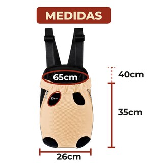 Foto 8 | Foto 8 | Cangurera Transportadora Color Beige Para Perro Y Gato Talla XL