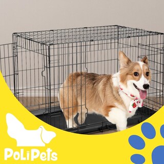 Foto 6 | Foto 6 | Jaula Metálica para Mascotas Poli Pets PP-JPM01BK-90CM Negro 90 CM Plegable Tamaño Grande