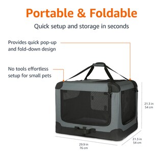 Foto 4 | Foto 4 | Jaula de Viaje Plegable Portátil Amazon Basics- Venta Internacional