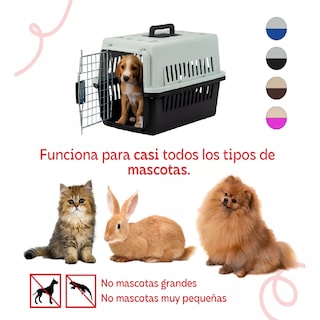 Foto 3 | Foto 3 | Jaula Transportadora Perro Gato Mascota Viaje 31x48x31cm Negro