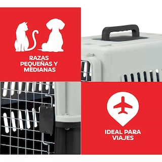 Foto 4 | Foto 4 | Jaula Transportadora Perro Gato Mascota Viaje 31x48x31cm Negro
