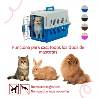 Foto 3 | Foto 3 | Jaula Transportadora Perro Gato Mascota Viaje 31x48x31cm Azul
