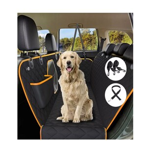 Foto 2 | Foto 2 | Cubre Asientos De Auto Para Perro/mascotas Fuda Impermeable Negro/naranja