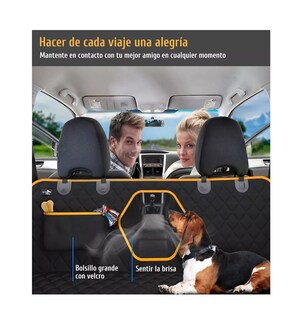 Foto 3 | Foto 3 | Cubre Asientos De Auto Para Perro/mascotas Fuda Impermeable Negro/naranja