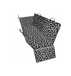 Foto 1 | Foto 1 | Funda Impermeable Para Asiento De Auto, Mascota Negro Huellas Blancas
