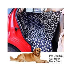 Foto 3 | Foto 3 | Funda Impermeable Para Asiento De Auto, Mascota Negro Huellas Blancas