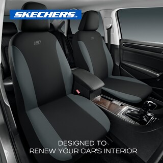 Foto 2 | Foto 2 | Fundas Para Asientos De Coche Skechers Premium, Poliéster Transpirable, Color Gris - Venta Internacional.
