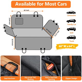 Foto 6 | Foto 6 | Funda De Asiento De Coche Para Perros Urpower, 100% Impermeable, Hamaca 600d - Venta Internacional.