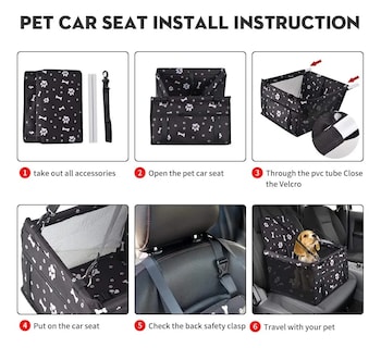 Foto 5 | Foto 5 | Asientos De Coche Para Mascotas, Lab.g Perros O Gatos Negro