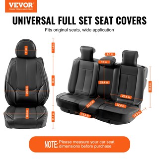 Foto 2 | Foto 2 | Juego Completo De Fundas Para Asientos De Coche Vevor, De Piel Sintética, Universales, 13 Unidades - Venta Internacional.