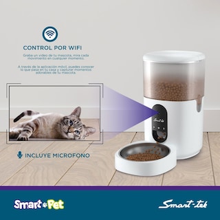 Foto 2 | Foto 2 | Dispensador Comedero Alimento para máscotas Automático Con Cámara HD Control WIFI 4L compatible Android/iOS PF200 Smart-Tek
