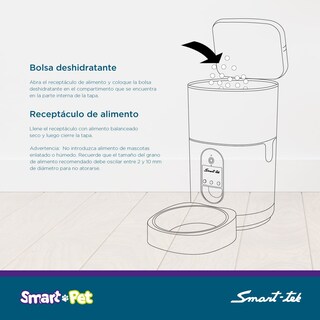 Foto 5 | Foto 5 | Dispensador Comedero Alimento para máscotas Automático Con Cámara HD Control WIFI 4L compatible Android/iOS PF200 Smart-Tek
