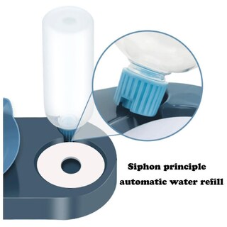 Foto 3 | Foto 3 | Dispensador De Alimentos Huoguo, Almacenamiento Automático De Agua Para Mascotas, Color Azul - Venta Internacional.
