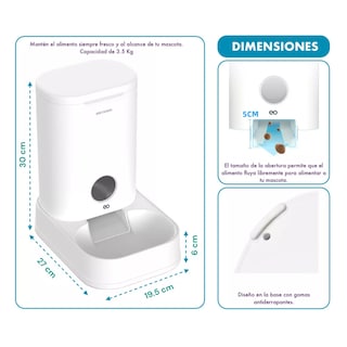 Foto 2 | Foto 2 | Comedero Dispensador Automático Para Perros Eo Safe Imports Esi-18163-1 Blanco