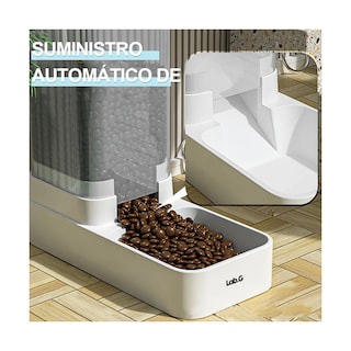 Foto 4 | Foto 4 | Alimentador Automatico Perros Y Comederos Gatos Lab.g2.1kg Blanco