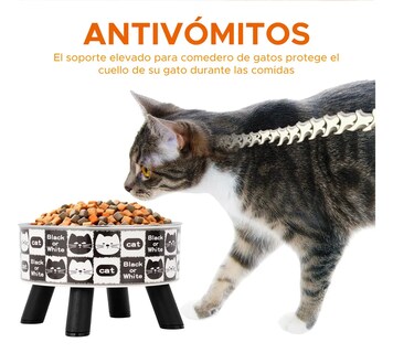 Foto 2 | Foto 2 | 2pcs Plato Comedero Belug Acero Inoxidabl Mascotas Plateado Con Negro