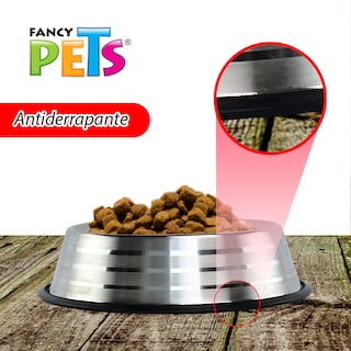 Foto 3 | Foto 3 | Fancy Pets Plato Estriado De Acero Inoxidable Para Perro 8 Onzas O 227 Gramos Con Antiderapante