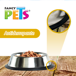 Foto 3 | Foto 3 | Fancy Pets Plato De Acero Inoxidable Con Antiderrapante Para Perro De 16 Onzas Y/o 454 Gramos