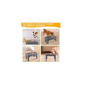 Foto 3 | Foto 3 | Comedero Elevado Para Perro Perros Mascota,altura Ajustable Eo Safe Imports Esi-10871 Gris