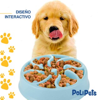 Foto 5 | Foto 5 | Plato Tazón de Alimentación Lenta Azul para Mascotas