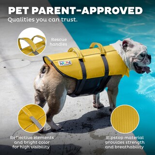 Foto 5 | Foto 5 | Chaleco Salvavidas Para Perros Outward Hound Granby Splash Amarillo, Tamaño Mediano - Venta Internacional.