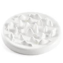 Cuenco De Cerámica Slow Feeder Huoguo Para Gatos Y Perros, Color Blanco - Venta Internacional.