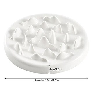 Foto 2 | Foto 2 | Cuenco De Cerámica Slow Feeder Huoguo Para Gatos Y Perros, Color Blanco - Venta Internacional.