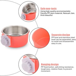 Foto 4 | Foto 4 | Comedero De Agua Y Comida Extraíble De Acero Inoxidable Crate Dog Bowl - Venta Internacional.
