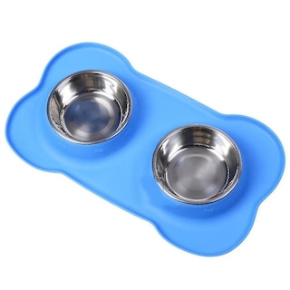 Foto 1 | Foto 1 | Alfombrillas De Silicona Para Cajas De Arena Para Gatos, Doble Cuenco Para Perros - Venta Internacional.