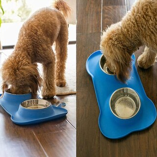 Foto 4 | Foto 4 | Alfombrillas De Silicona Para Cajas De Arena Para Gatos, Doble Cuenco Para Perros - Venta Internacional.