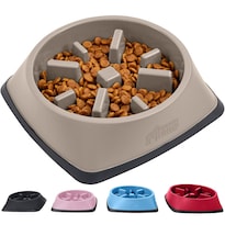 Cuenco Para Perros Slow Feeder Gorilla Grip, 1 Taza, Color Beige, 100% Libre De Bpa - Venta Internacional.