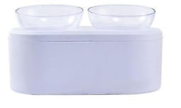 Comederos Para Mascotas Huoguo, Blancos, Dobles, Con Soporte De 4,5 L De Capacidad - Venta Internacional.