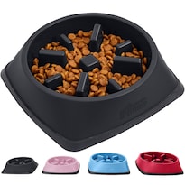Cuenco Para Perros Slow Feeder Gorilla Grip, 2 Tazas, Negro, 100% Libre De Bpa - Venta Internacional.