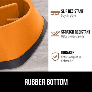 Foto 4 | Foto 4 | Cuenco Para Perros Slow Feeder Gorilla Grip, 2 Tazas, Naranja, 100% Libre De Bpa - Venta Internacional.