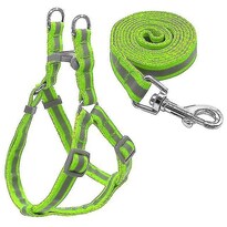 Set De Correas De Nailon Reflectante Para Perros Pequeños Y Medianos, Color Verde - Venta Internacional.