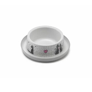 Foto 1 | Foto 1 | Plato Gato Perro Antihormiga Moderna Cats In Love 350ml Gris