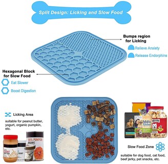 Foto 2 | Foto 2 | Cuencos Para Perros Dog Lick Mat, Alimentadores Lentos, Azules, Sanlin Beans - Venta Internacional.
