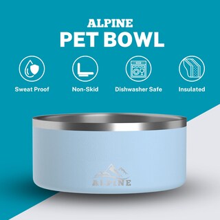 Foto 2 | Foto 2 | Juego De 2 Cuencos De Acero Inoxidable Para Perros Alpine, 960 Ml, Antideslizantes - Venta Internacional.