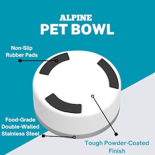 Foto 3 | Foto 3 | Juego De 2 Cuencos De Acero Inoxidable Para Perros Alpine, 960 Ml, Antideslizantes - Venta Internacional.