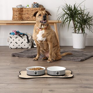 Foto 4 | Foto 4 | Pet Bowls Dii Bone Dry De Cerámica Con Estampado De Patas A Rayas Para Mascotas - Venta Internacional.