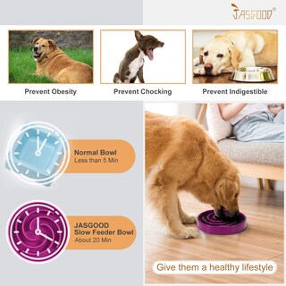 Foto 2 | Foto 2 | Comedero Lento Jasgood Para Perros Grandes Y Medianos De 750 Ml De Capacidad - Venta Internacional.